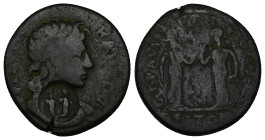 Aeolis, Temnus. Pseudo-autonomous (AD 222–235). AE. 7.65 g. 26.16 mm. Reign of Severus Alexander. Magistrate, Aur. Hermeias, strategos.
Obv: ΙƐΡΑϹ [ϹΥ...