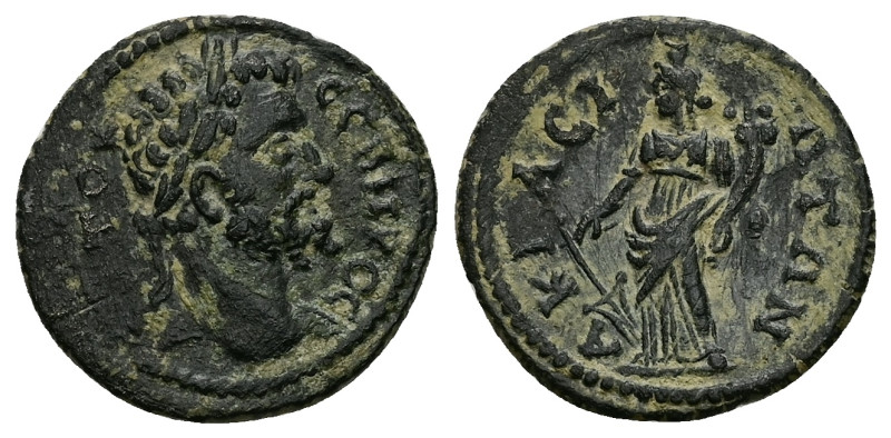 Lydia, Acrasus. Septimius Severus, AD 193-211. AE. 3.60 g. 19.88 mm.
Obv: [AY]TO...