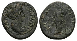 Lydia, Bagis. Sabina, AD 117–137. AE. 4.44 g. 19.47 mm. Reign of Hadrian. Magistrate, Gaios, archon.
Obv: ϹΑΒΕΙΝΑ ϹΕΒΑϹΤΗ. Draped bust of Sabina right...