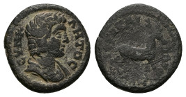 Lydia, Hierocaesarea. Gallien, AD first half of the 2nd century. AE. 2.96 g. 17.14 mm. 
Obv: ϹΥΝΚΛΗΤΟϹ. Draped bust of Senate, right.
Rev: ΙƐΡΟΚΑΙϹΑΡƐ...