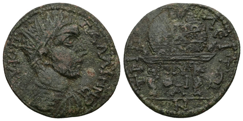 Lydia, Tripolis. Gallienus, AD 253-268. AE. 12.61 g. 31.57 mm. Letoian-Pythian G...