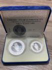 GRECIA. Cofanetto con dittico 10 e 25 ecu 1993. Ag. Proof