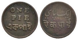 INDIA BRITANNICA. Bengal Presidency. Calcutta. One Pie 1831. Cu. KM#58. BB