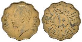IRAQ. Ghazi I (1933-1939). 10 Fils 1938. AE. KM#103b. BB