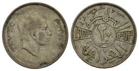 IRAQ. Faisal II (1939-1958). 20 Fils 1953. Ag. KM#113. BB+