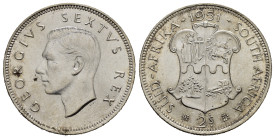 SUDAFRICA. Giorgio VI. 2 Shillings 1951. Ag. qFDC