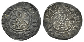 GUARDIAGRELE. Ladislao di Durazzo (1391-1414). Bolognino Ag (0,92 g). LADISLAVS R Lettere GVAR disposte a croce intorno a rosetta. R/ S LEO PAPA Busto...