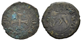 L'AQUILA. Giovanna II di Durazzo (1414-1435). Quattrino Mi (1,20 g). D'A. 49-55. MB