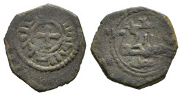 MESSINA. Ruggero II (1105-1154). Follaro AE (1,36 g). Sp.80. MB