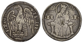 PISA. Repubblica a nome di Federico I (1155-1312). Grosso da 2 soldi o Aquilino. Ag (2,98 g). MIR 395. CNI 20/23. qBB/MB