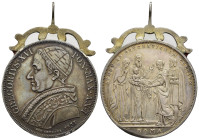 ROMA. STATO PONTIFICIO. Gregorio XVI (1831-1846). Scudo 1831 anno I. Ag. Montatura d'epoca. BB+