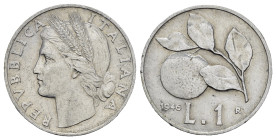 Repubblica Italiana. Monetazione in lire (1946-2001). 1 Lira 1946 rara. BB