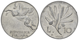Repubblica Italiana. Monetazione in lire (1946-2001). 10 lire 1946 "Ulivo". Gig.229. BB