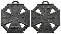 MEDAGLIE ESTERE – IMPERO AUSTROUNGARICO (KUK) - CARLO II (1916-1918), Croce di Carlo II assegnata ai soldati che abbiano trascorso almeno 4 mesi passa...