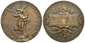 Medaglie del mondo. FRANCIA. Medaglia Union des societes de tir de France - Fondée le 3 juin 1886. AE (45,8 g - 44 mm). BB+