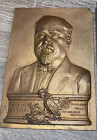 Medaglie del mondo. FRANCIA. Placca uniface Raymond Poincare President de la Republique Francaise. AE (245 g - 15,8 x 10,8 cm). SPL
