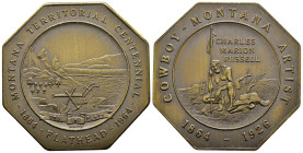 MEDAGLIE ESTERE – STATI UNITI D’AMERICA (USA) - MONTANA - 1964, medaglia non portativa, di forma ottagonale, detta anche Dollaro del Montana, emessa n...