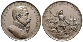 MEDAGLIE ITALIANE – REGNO D’ITALIA – UMBERTO I (1878 - 1900), ALESSANDRO LA MARMORA - BERSAGLIERI, medaglia non portativa, emessa per ricordare il 50°...