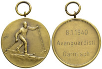MEDAGLIE ITALIANE – REGNO D’ITALIA – VENTENNIO FASCISTA – AVANGUARDISTI – GARMISCH (AUSTRIA), medaglia con appiccagnolo ed anello, emessa nel 1940. Al...