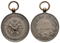 MEDAGLIE ITALIANE – REGNO D’ITALIA – VITTORIO EMANUELE III (1900-1945), ROMA, medaglia di piccolo formato per la società di tiro a segno. Al dritto st...
