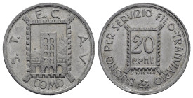 Gettoni. Como. Gettone STECAV. Buono per servizio Filo-tranviario da 20 centesimi. Al. SPL
