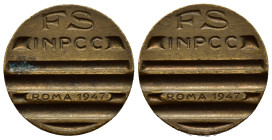 Gettoni. Roma. Gettone di trasporto FS INPCC 1947. BB