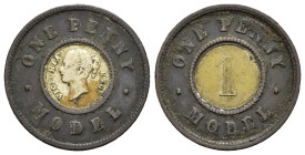 Gettoni. GRAN BRETAGNA. Victoria. One penny model. Token. BB