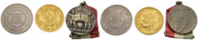 Lotto di 2 gettoni e 1 medaglia. Gettone Achille Brioschi, 1957 Ag; Topolinia gettone di fantasia; Medaglia al merito Repubblica Italiana con nastrino...