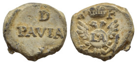 Sigilli. PAVIA. Bolla doganale. Pb (3,80 g - 15 mm). SPL