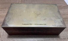 Scatola portaoggetti con coperchio in argento e incisione "7 Januar 1915 - 19 Dezember 1918". Buono stato