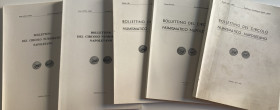 Circolo Numismatico Napoletano lotto di 5 bollettini 1963, 1976,
1977-78, 1981-82, 1986. Buono stato complessivo