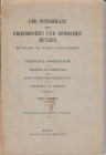 HAMMER Josef. Der Feingehalt der Griechischen und Romischen Munzen. Berlin, 1907 Legatura editoriale, pp. 144 RARO strappo sulla copertina