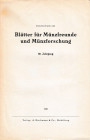 MAULL Irmgard. Ein unveroffentlichter Sesterz des Lucius Valerius Acisculus aus dem Jahr 45 v. Chr. Heidelberg, 1956 Brossura, pp. 4, ill.