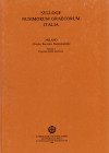 SYLLOGE NUMM. GRAECORUM ITALIA. C.R.N. Milano. Vol. I Hispania - Gallia anellenica. Milano, 1988. pp. 158, tavv. 52. ril ed ottimo stato.