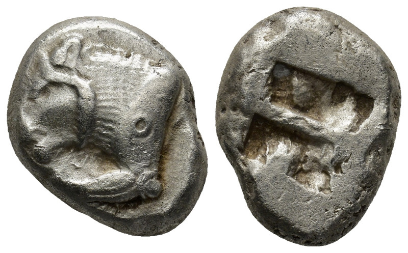 CARIA. Uncertain mint. Ca. 520-450 BC. AR stater (21mm, 10.8 g). Persic standard...