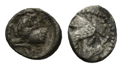 CILICIA, Kelenderis (ca 300-270 BC) AR Hemiobol. (6mm, 0.3 g) Forepart of goat left, looking back; KEΛ above. Rev. Forepart of Pegasos left.