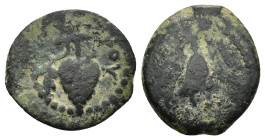 THRACE. Maroneia. AE. (Circa 400-350 BC). (2 Gr. 15mm)O
Bunch of grapes.
 Rev. Bunch of grapes.