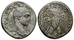 SYRIA, Seleucis and Pieria. Antioch. Elagabalus, 218-222. Tetradrachm (12.6 Gr. 24mm)
Laureate head of Elagabalus to right, with slight drapery on his...