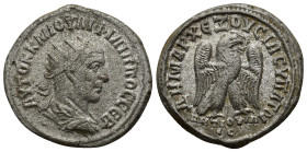 Antioch, Seleucis and Pieria. Philip I Tetradrachm AD 247. (12.3 Gr. 26mm)
Radiate, draped and cuirassed bust to right, seen from behind 
Rev. Eagle s...