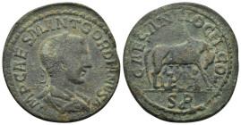 PISIDIA, Antioch, Gordian III, (A.D. 238-244), AE (21.4 Gr. 34mm.) 
Gordian III laureate head to right, around. 
Rev. wolf to right, head reverted, su...