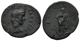 TROAS. Alexandria. Pseudo-autonomous AE (25mm, 4.7 g) Turreted and draped bust of Tyche right; / Herakles Farnese standing right, right hand behind hi...