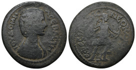 Ionia. Ephesos. Julia Domna AD 193-211. Bronze Æ (29mm, 11.5 g). CEBACTH IOV ΔOMNA, draped bust right / ЄΦЄCIΩN ΔIC NЄΩKOPΩN, Artemis advancing right,...