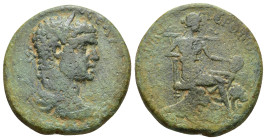 SYRIA, Cyrrhestica. Hieropolis. Caracalla, 198-217. Tetrassarion (13.2 Gr. 26mm). 
Laureate, draped and cuirassed bust of Caracalla to right, seen fro...