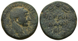 CYRRHESTICA, Beroea. Trajan. AD 98-117. Æ (24mm, 12.8 g). Laureate head right / BEPOI/AIωN above B; all within wreath.