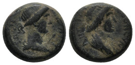 MYSIA. Pergamum. Pseudo-autonomous. Roma and Senate (c. AD 40–60 (?)) AE (15mm, 4.5 g) Turreted and draped bust of Roma, right. Rev.Laureate and drape...
