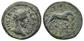 Pisidia, Antioch. Severus Alexander (222-235). Æ (18mm, 2.3 g). Radiate head r. R/ She-wolf r. suckling the twins.