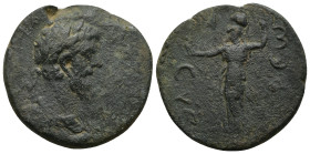 CILICIA, Syedra. Marcus Aurelius. AD 161-180. Æ (30mm, 18.0 g). Laureate, draped, and cuirassed bust right / Athena standing left, holding Nike and sp...