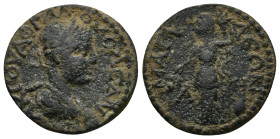 PAMPHYLIA, Magydus. Volusian. AD 251-253. Æ (21mm, 5.2 g). Laureate, draped, and cuirassed bust right / Demeter standing left, holding branch and torc...
