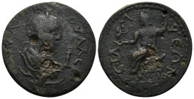 PAMPHYLIA, Sillyum. Valerian II. Caesar, AD 256-258. Æ 10 Assaria (33mm, 19.2 g). ΠOV · ΛIK · KOP · OVAΛЄPIAN[O]N, laureate and draped bust right, sup...