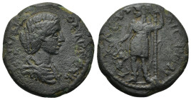 CILICIA, Carallia. Julia Domna, wife of Septimius Severus, mother of Caracalla and Geta. Augusta, 193-217 AD. Æ (25mm, 9.5 g). Draped bust right / Dio...